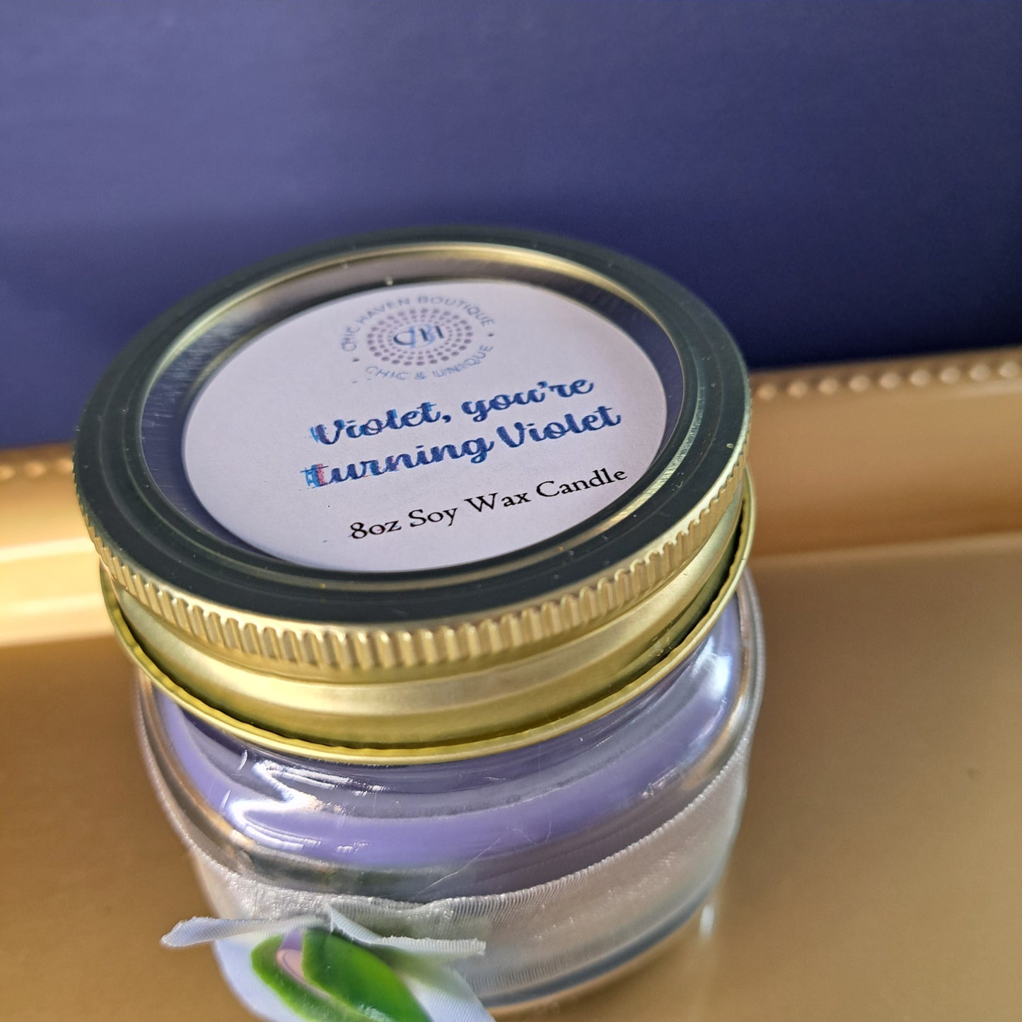 "Violet, you're turning Violet" - Soy Wax Candle