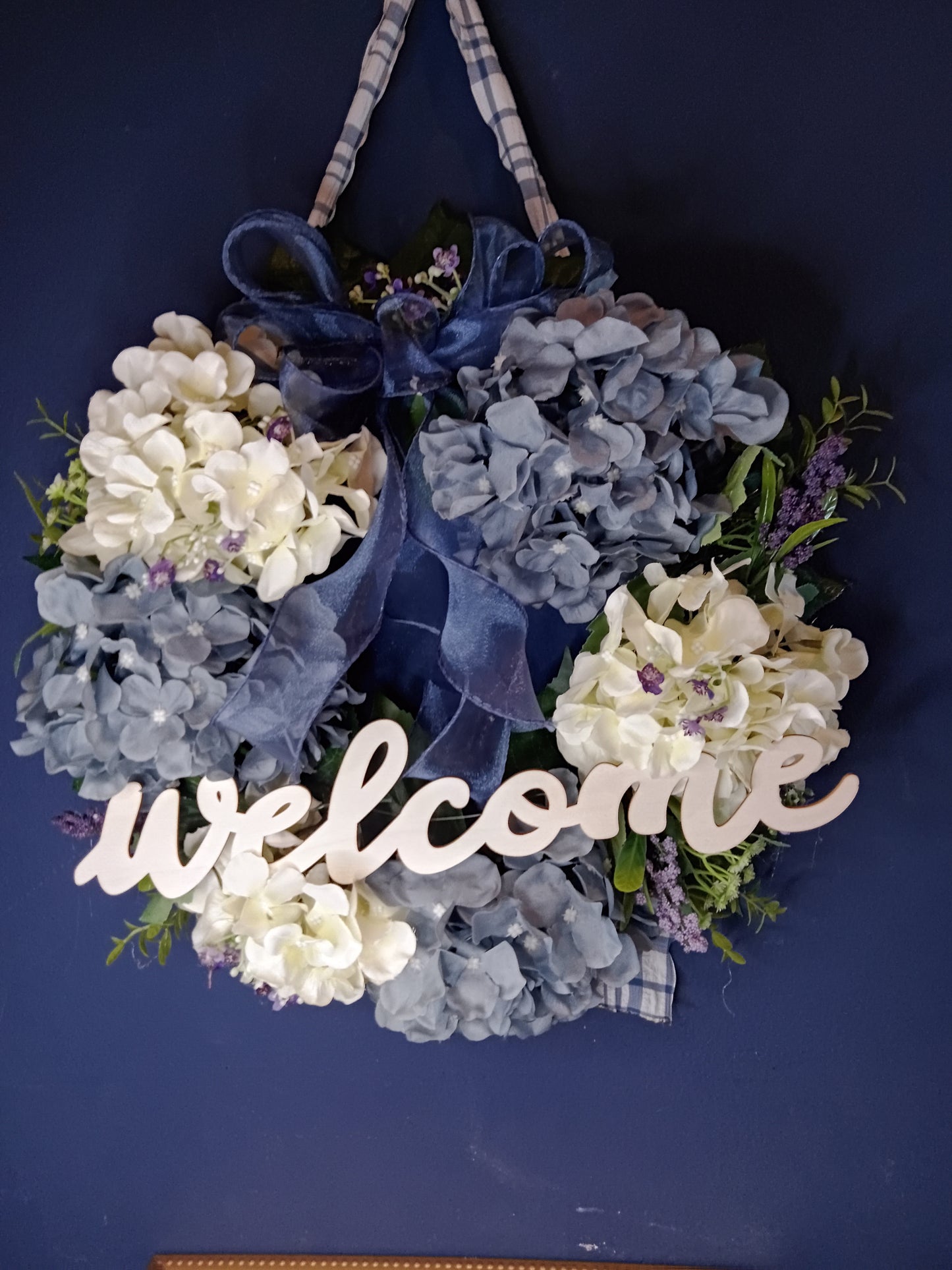 Blooms in Blue Wreath