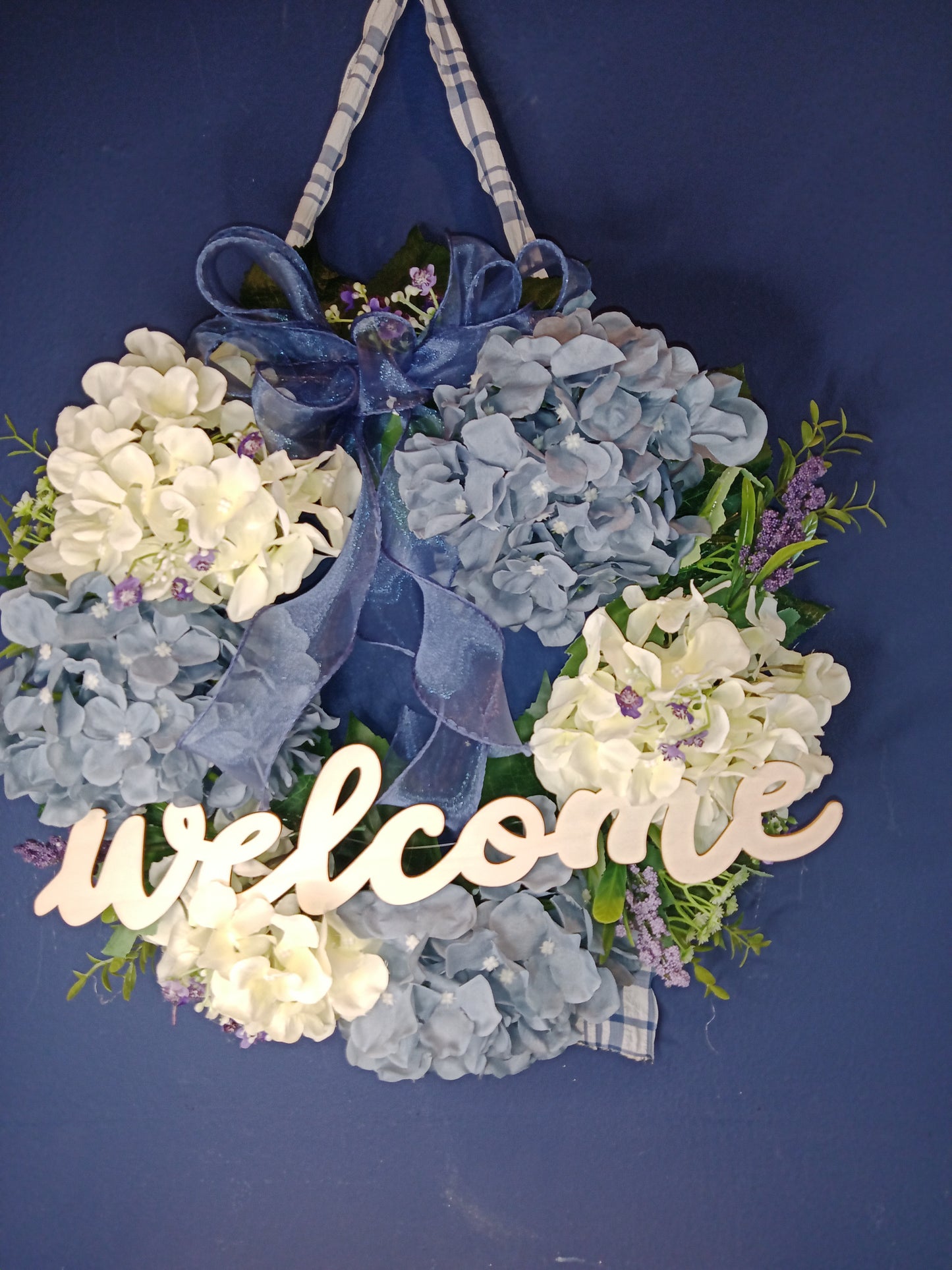Blooms in Blue Wreath